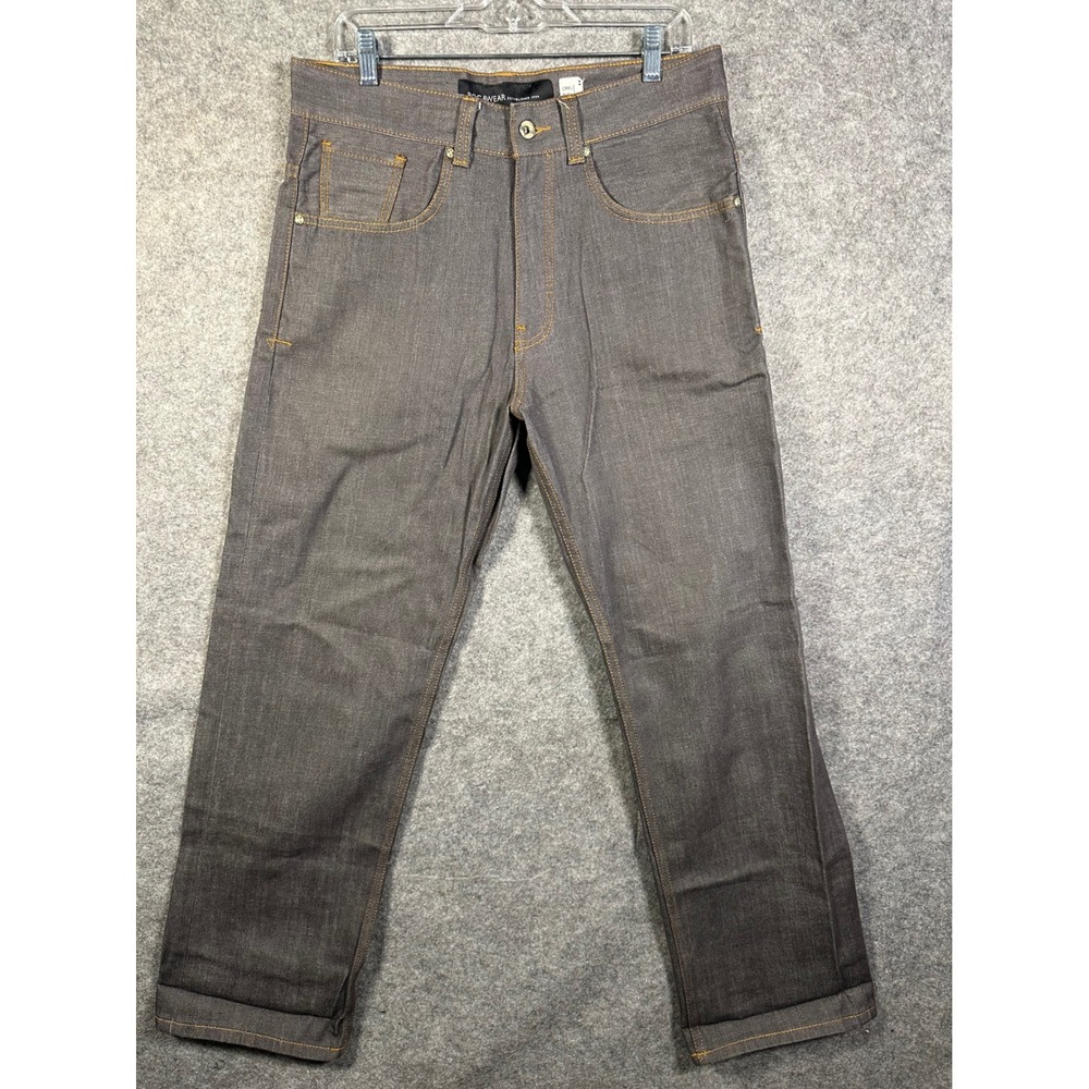 Rocawear Mens‎ Original Fit Jeans Gray Denim Straight Leg W32 L32 022RW-070966